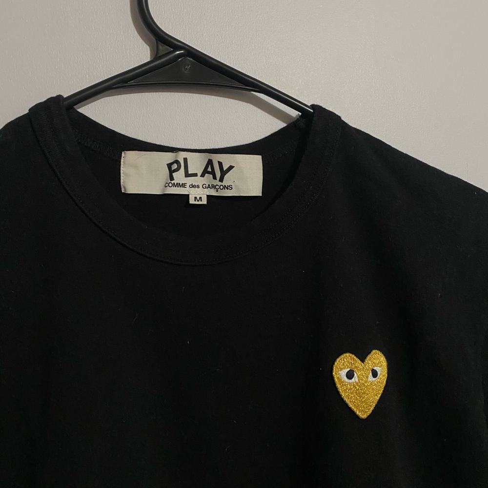Comme des Garcons PLAY Black T-Shirt - Picture 2 of 7